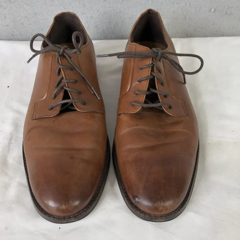 Cole Haan Derby Oxford Shoes Mens Size 9 Brown Grand OS Leather Dress C35107